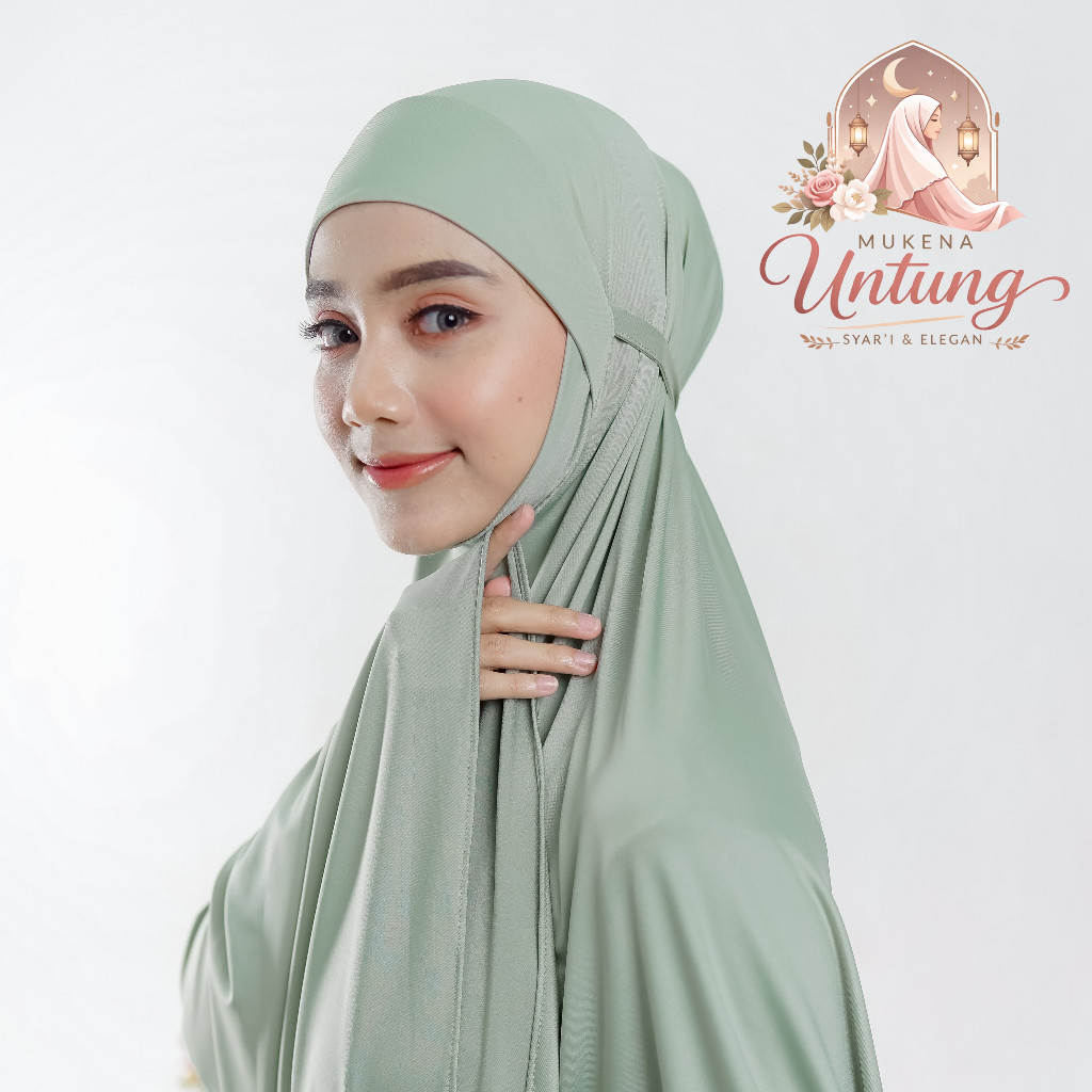 Mukena Sage Mukena Dewasa Jersey Premium Jumbo Jersey Premium Syar'i Menutup Dagu Jumbo