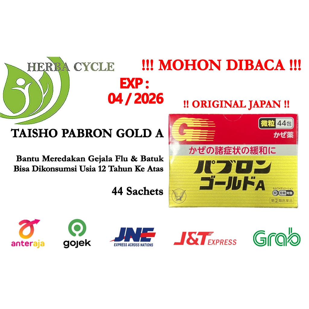Pabron Gold A Bubuk 44 Sachet ORI Jepang Meredakan Flu & Batuk
