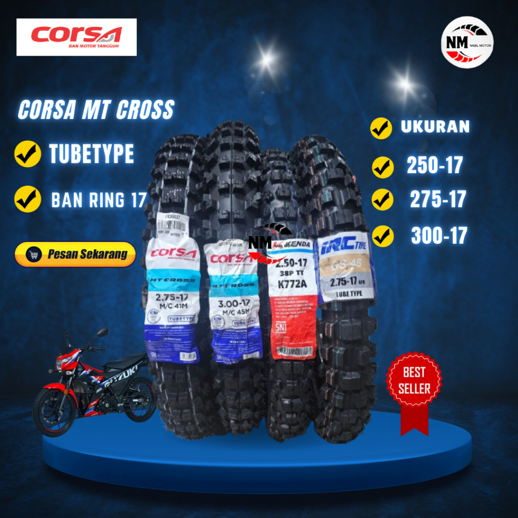 Ban Corsa MT Cross 275-17 - Ban Ring 17 Tube Type