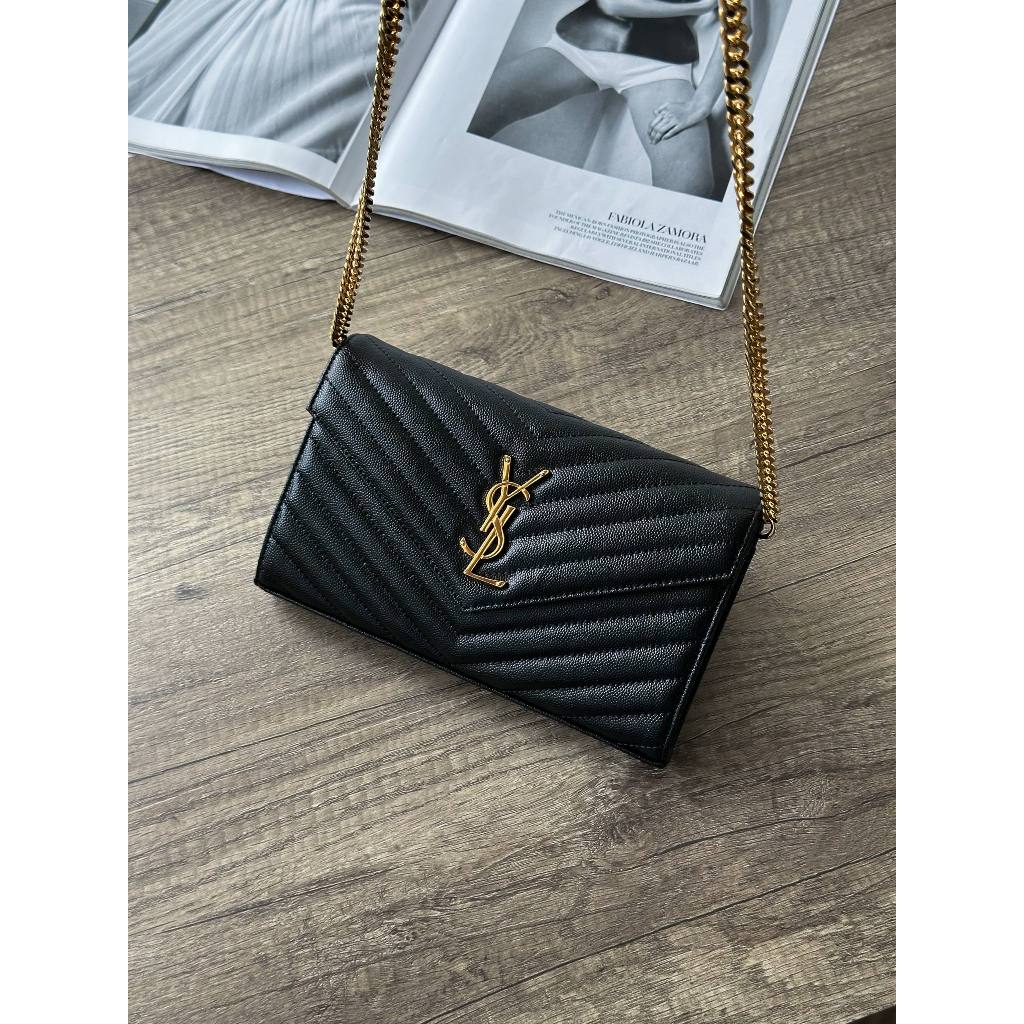YSL WOC – Gold Hardware (Black & Beige) 22x14cm
