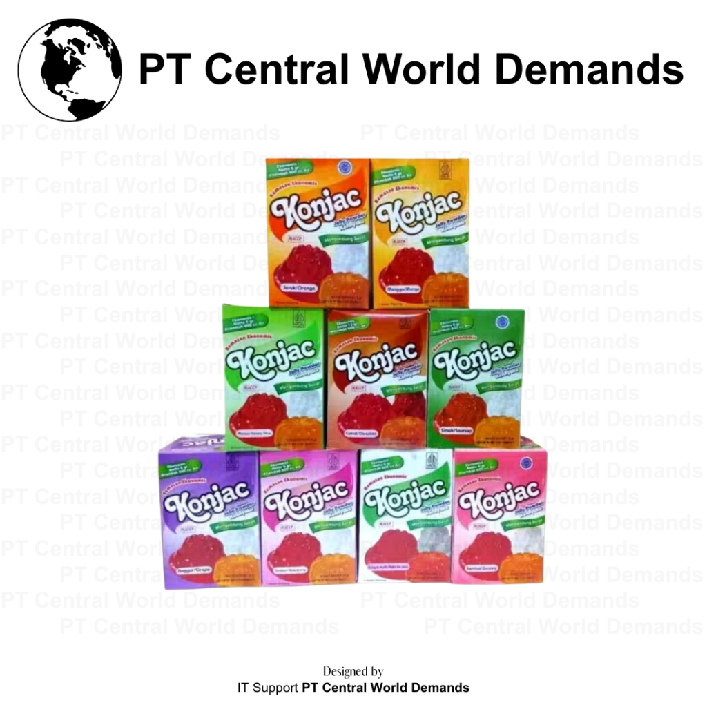 Konjac Jelly Powder 6 gr Rasa Stroberi | Mangga | Kelapa Muda | Jambu | Jeruk | Leci | Anggur | Melo