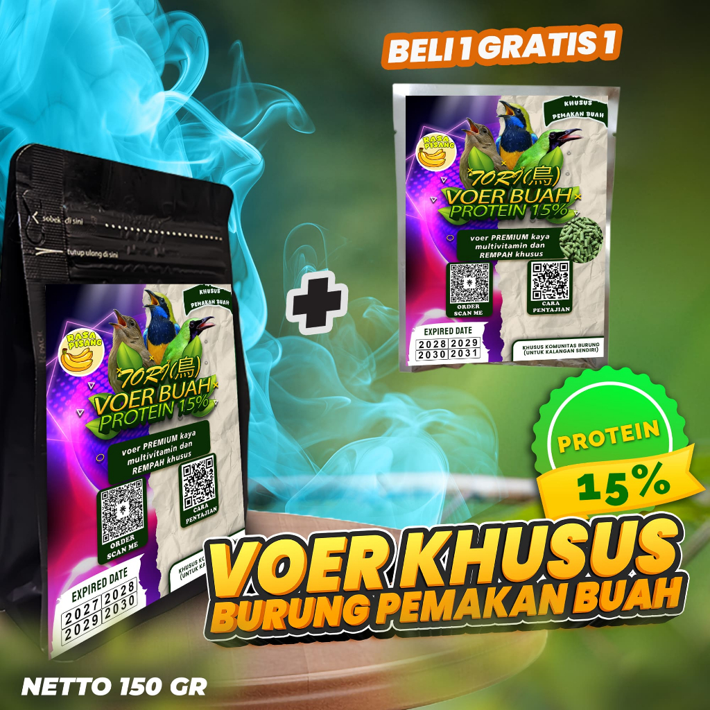 MAKANAN BURUNG KHUSUS PEMAKAN BUAH | VOER KHUSUS BURUNG PEMAKAN BUAH  | VOER HARIAN | VOER NUTRISI K