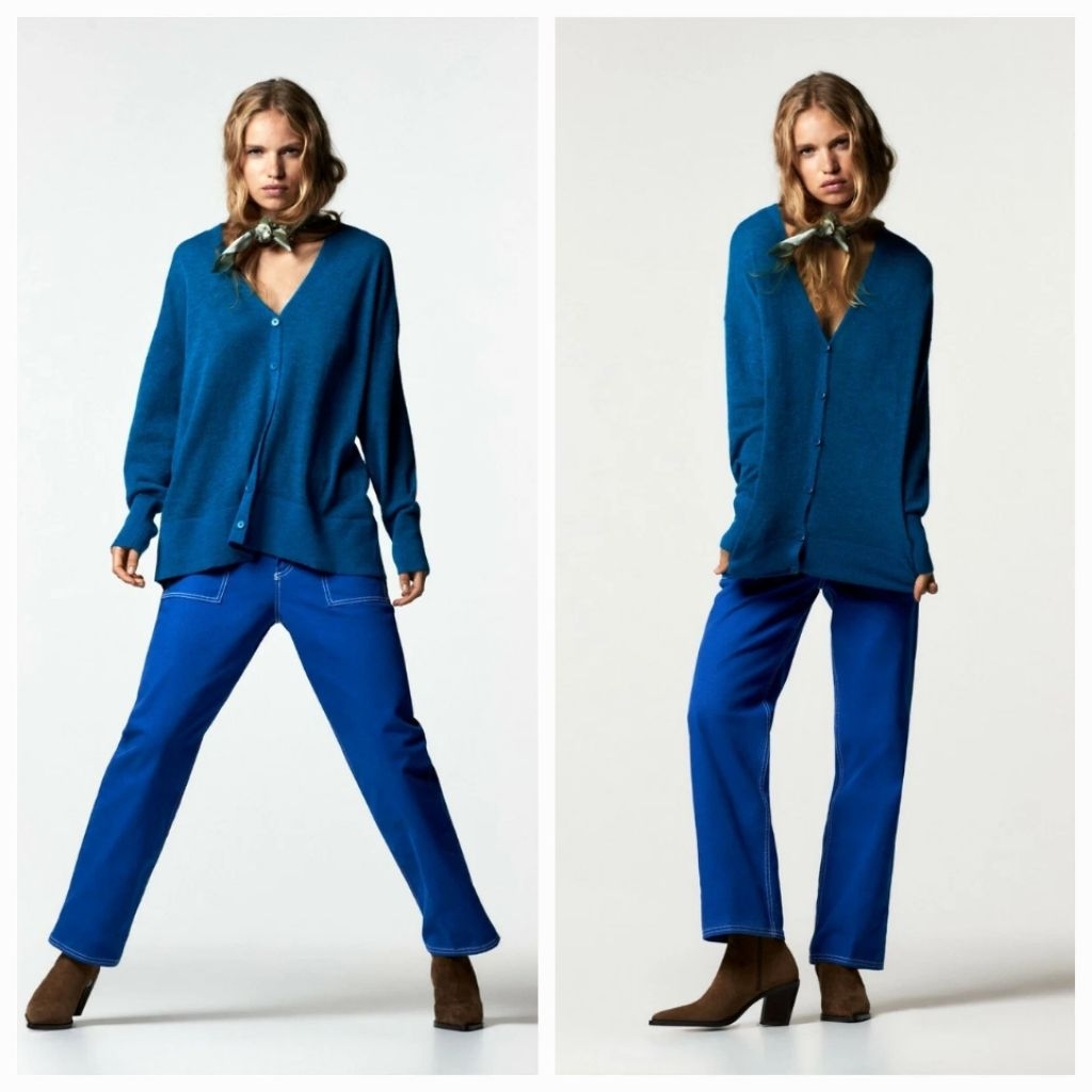 ZARA alpaca & wool blend cardigan