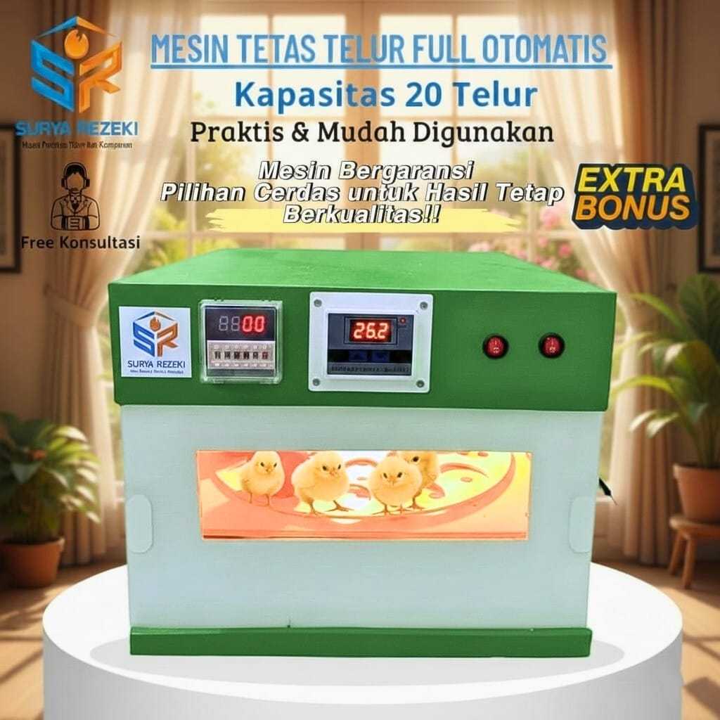mesin tetas telur otomatis / mesin penetas telur otomatis kapasitas 20 telur
