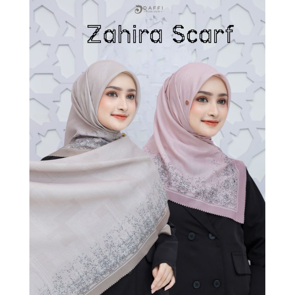 DAFFI HIJAB - ZAHIRA SCARF SEGI EMPAT MOTIF PREMIUM BY DAFFI HIJAB