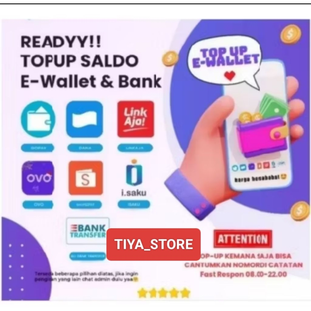 DANA Digital Cepat TOP UP Isi SALDO Dompet Elektronik Aman 24 Jam
