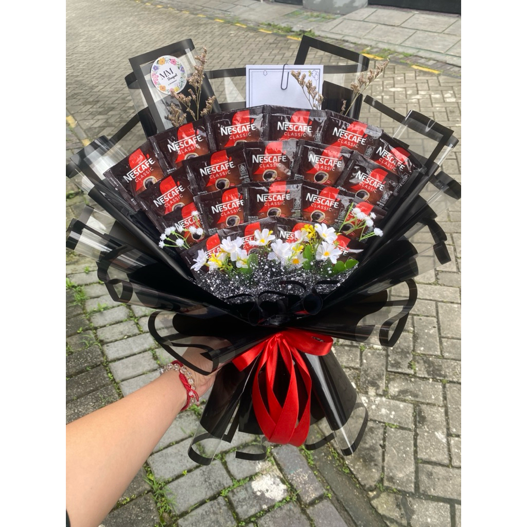 Buket kopi Nescafe classic-buket ulang tahun-buket Anniversary-buket valentine-buket hari ayah buket