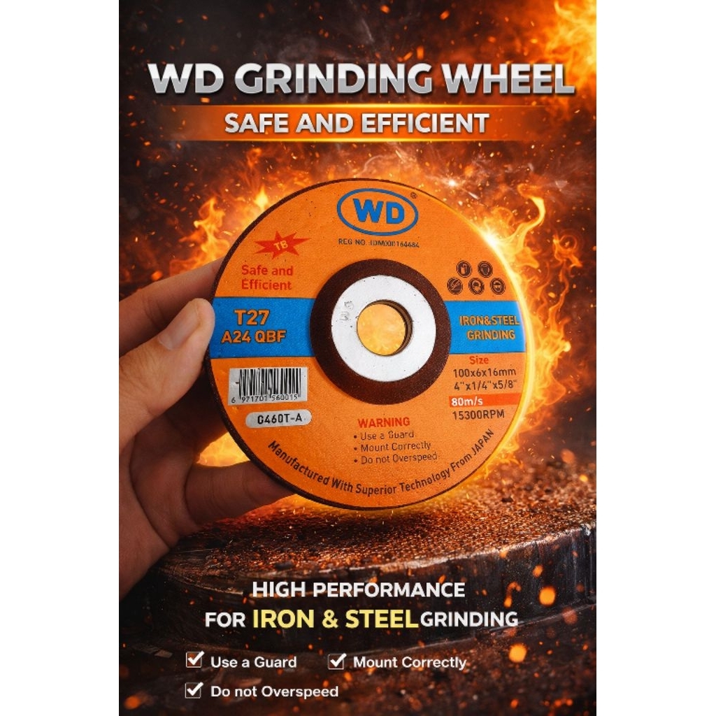 Batu Gerinda Asah Poles Halus WD 4' Dijamin Ori Harga Satuan Asah Besi Tebal