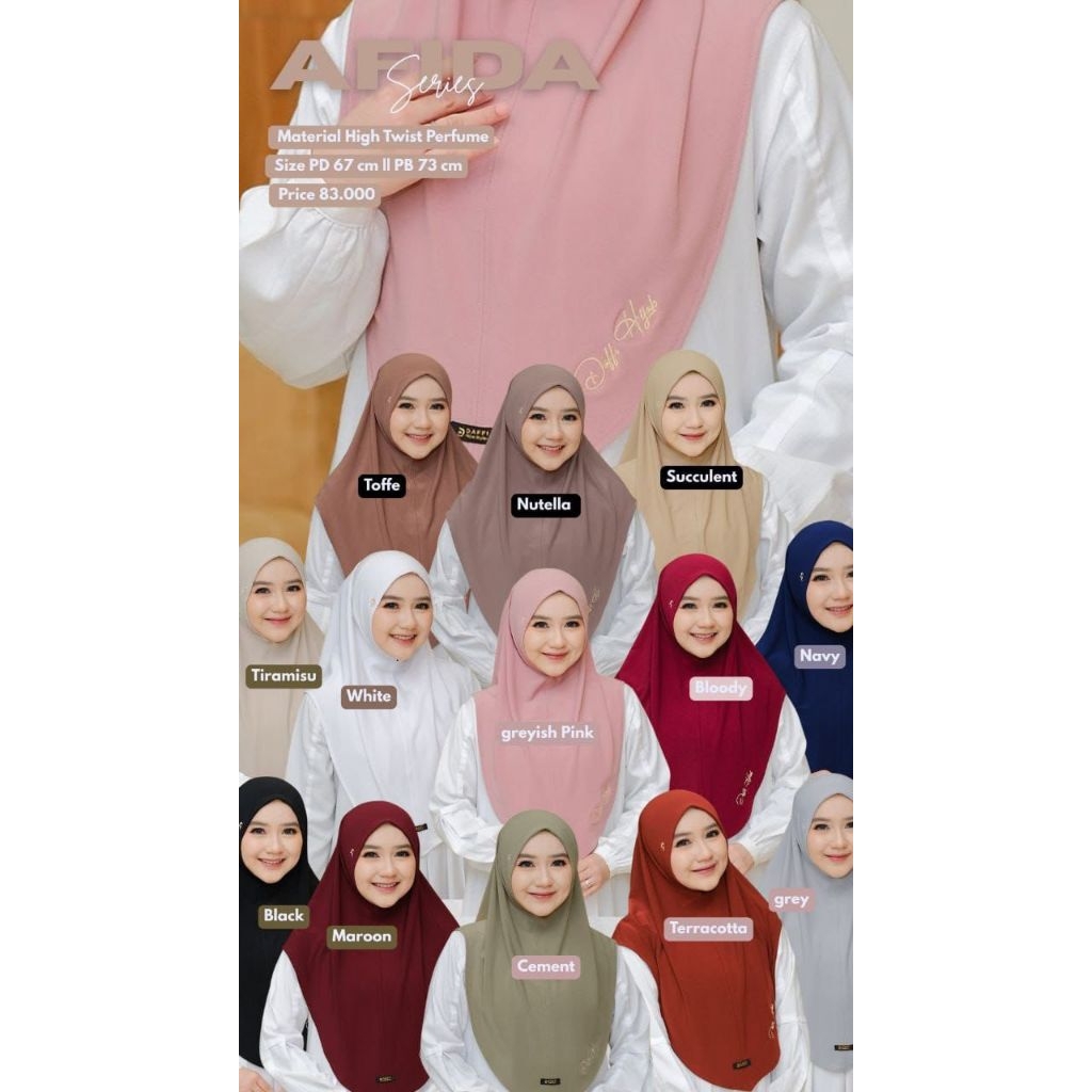 DAFFI HIJAB - BERGO AFIDA NON PAD BY Daffi Hijab