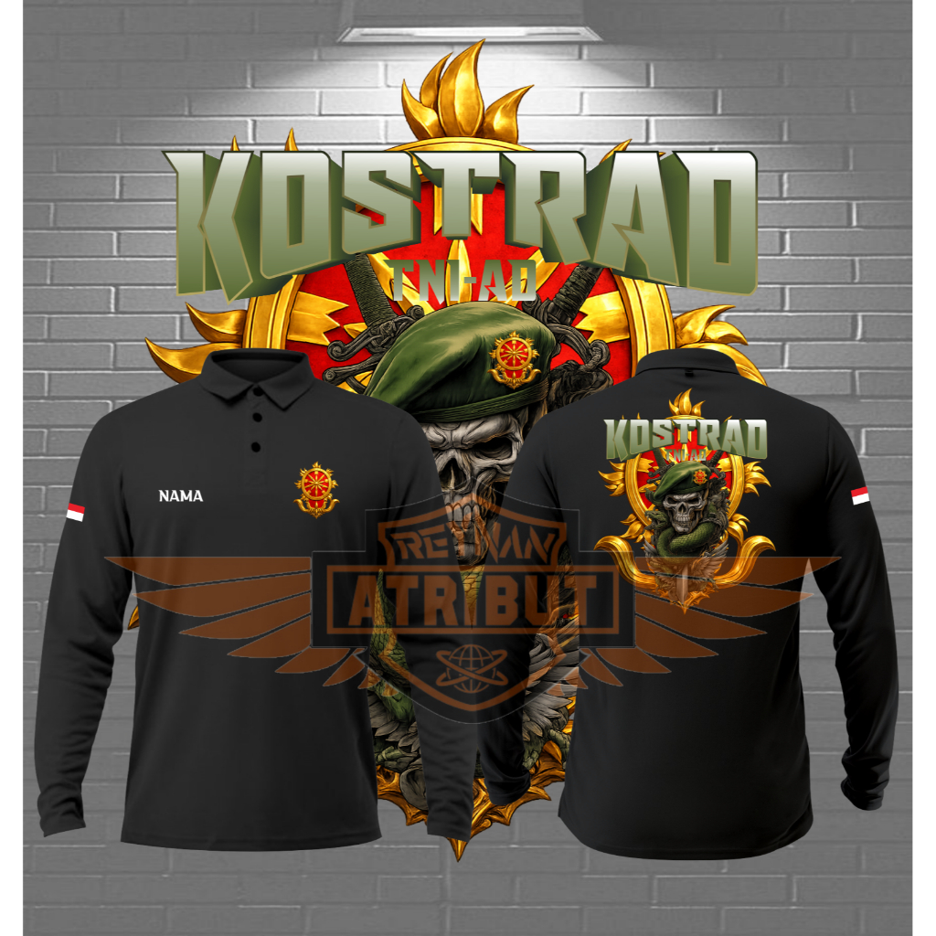 kaos wangki lengan panjang kostrad/ kaos wangki tni ad