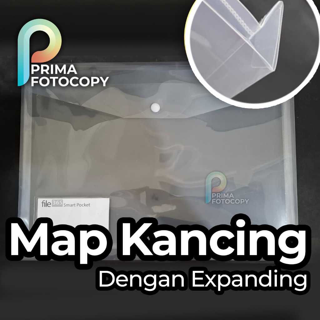Map kancing tebal file expanding pocket pelindung dokumen plastik expanded lipat extra besar untuk f