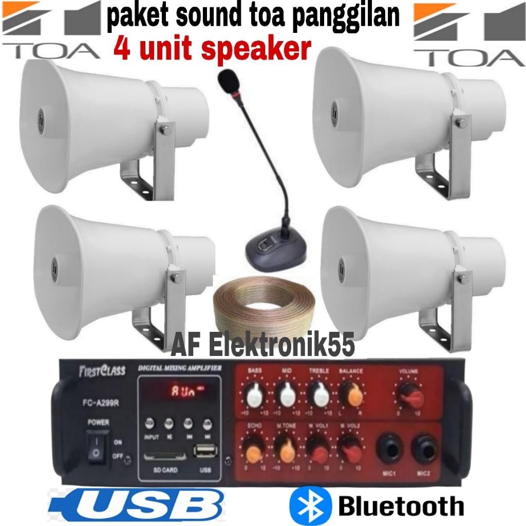 Paket Sound System Toa Outdoor 4 Unit Speaker Horn