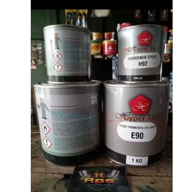 epoxy/poxi hypertint primer piler grey cat dasar 100%original