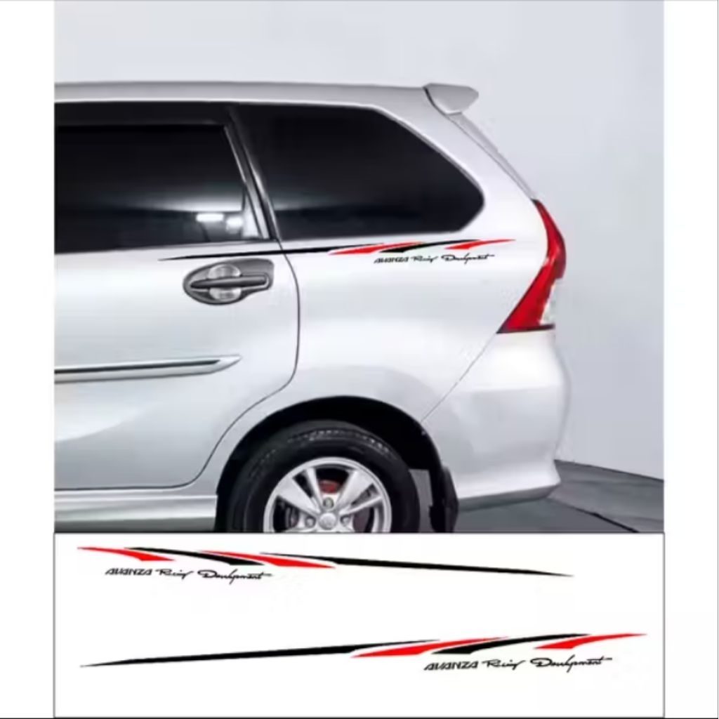 Sticker mobil Toyota Avanza Xenia dll stiker list minimalist mobil Avanza keren tahan lama