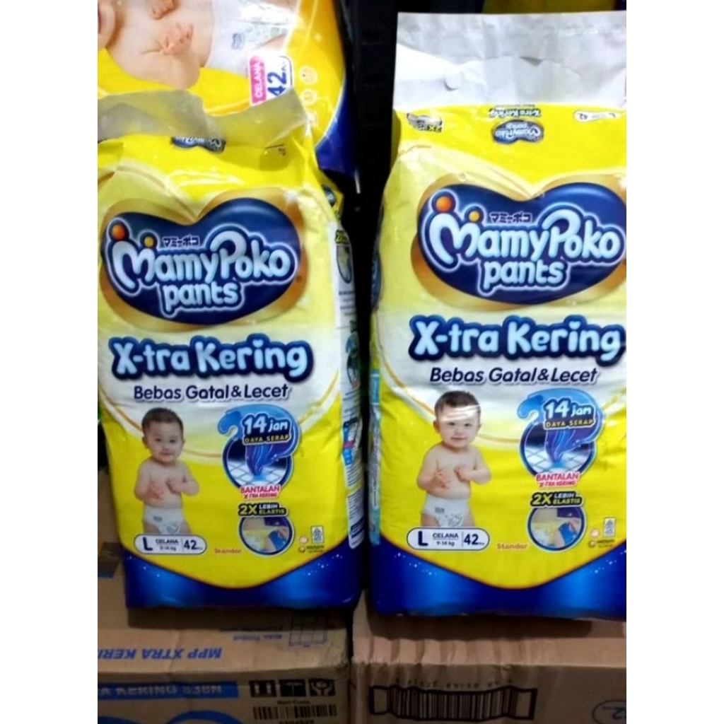 mamypoko kemasan jumbo karton (3 ball) M48 L42 xl 38 free maskr