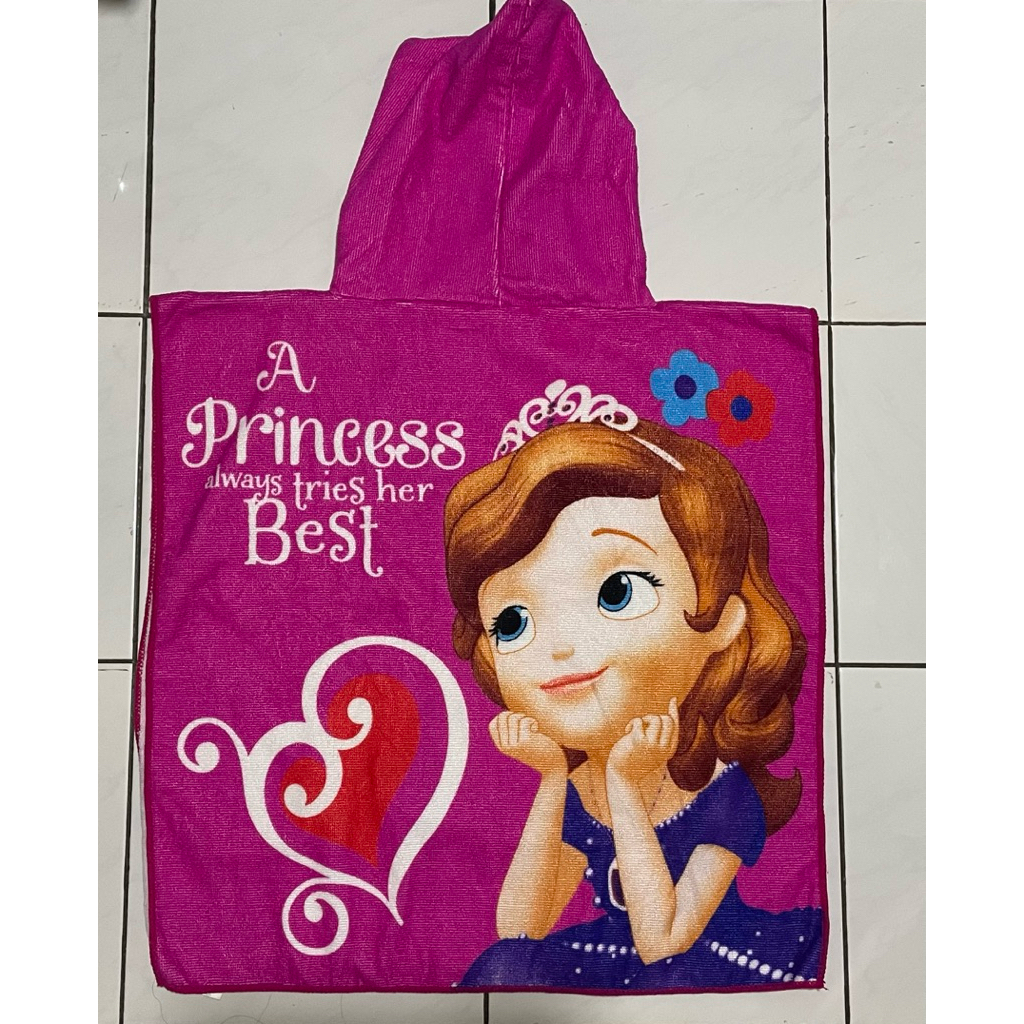 Handuk anak perempuan preloved handuk ponco second handuk renang