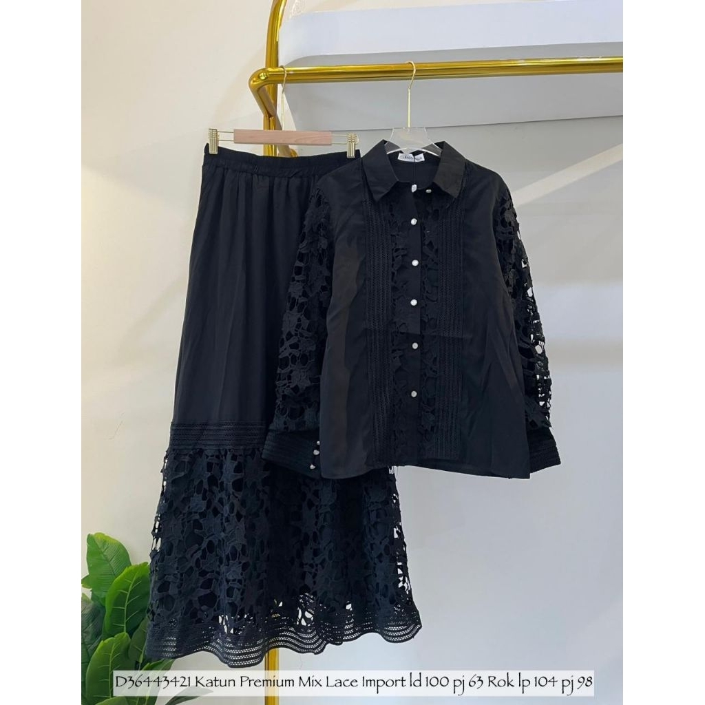 Real pic ORIGINAL dan TERMURAH Stelan Brukat Mewah PREMIUM Butik / Stelan Jumbo cotton PREMIUM mix L