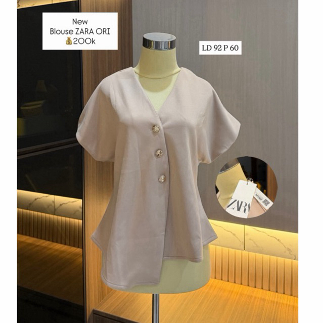 Blouse ZARA ORIGINAL wanita pink