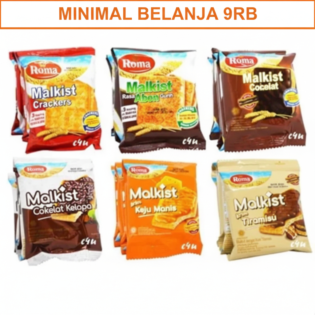 Biskuit Roma Malkist 20gr - Cemilan Enak Harga Murah Original