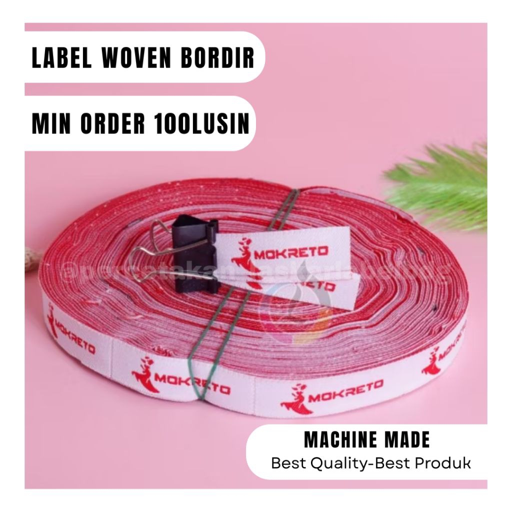 label Woven 2x4cm / label woven / woven damask / woven rajut / woven bordir