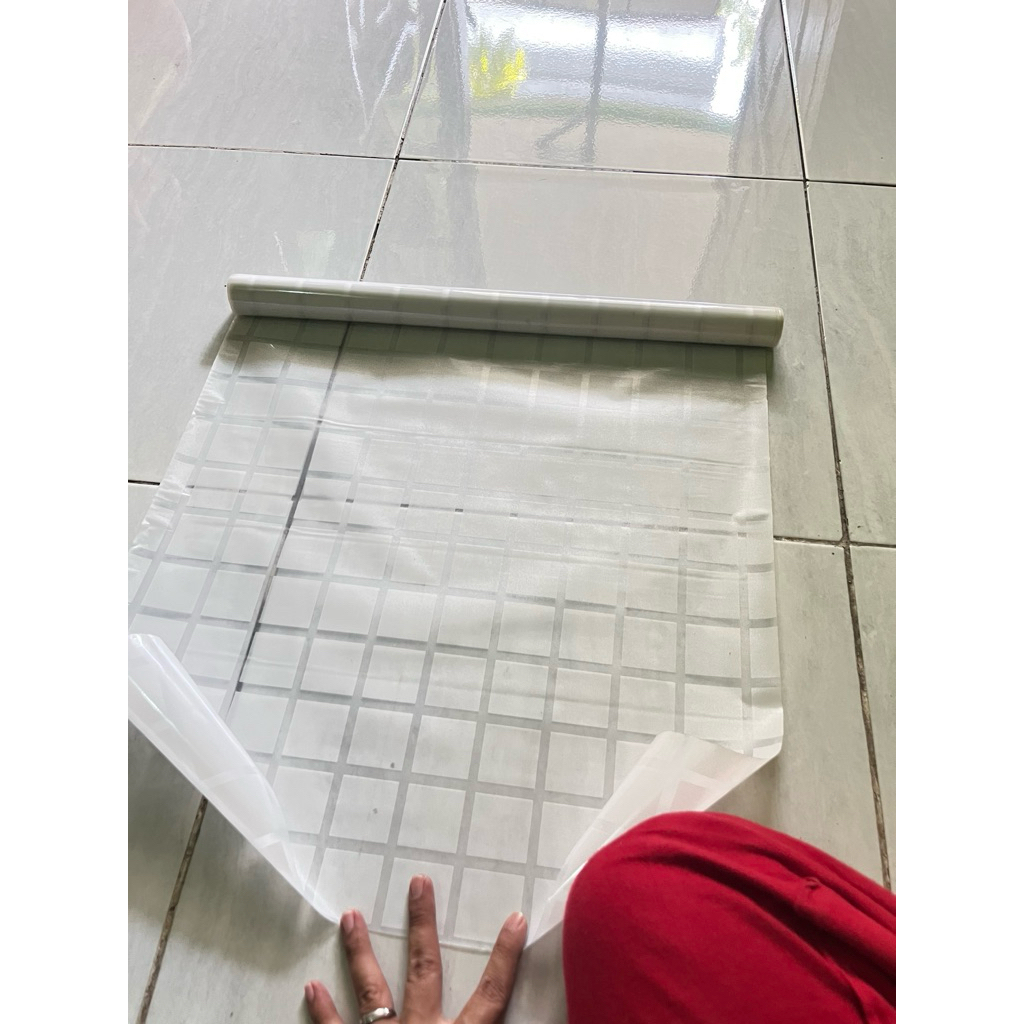 Sticker Kaca -Kaca Film - Sandblast Sanblast Sunblast kaca motif Kotak Kotak