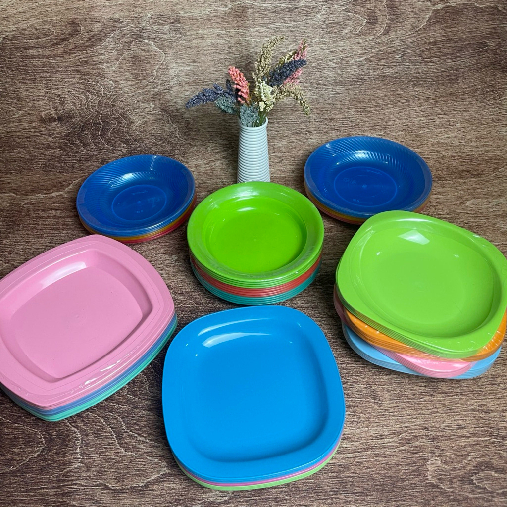 (1 LUSIN) PIRING MAKAN PLASTIK