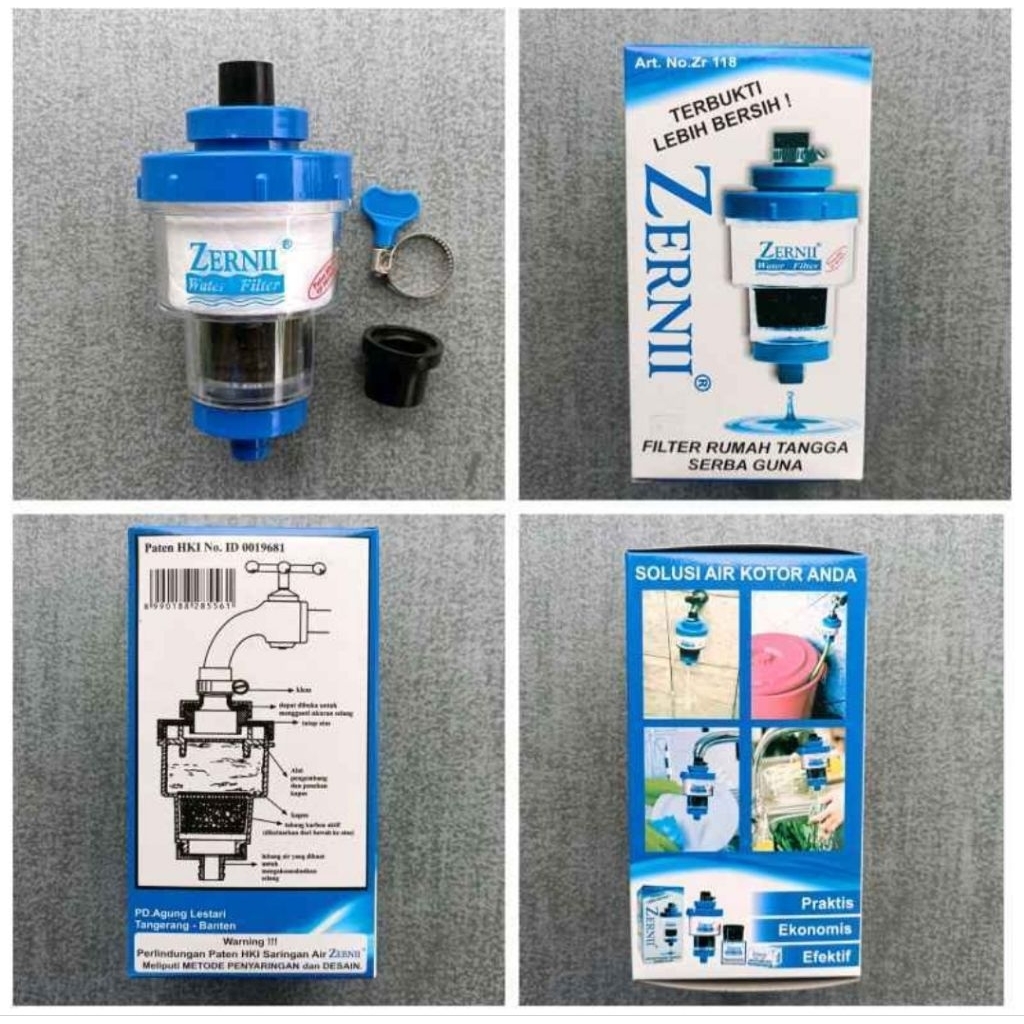 Filter Air Kran Zernii - Saringan Air Praktis dengan Penyaringan Ganda