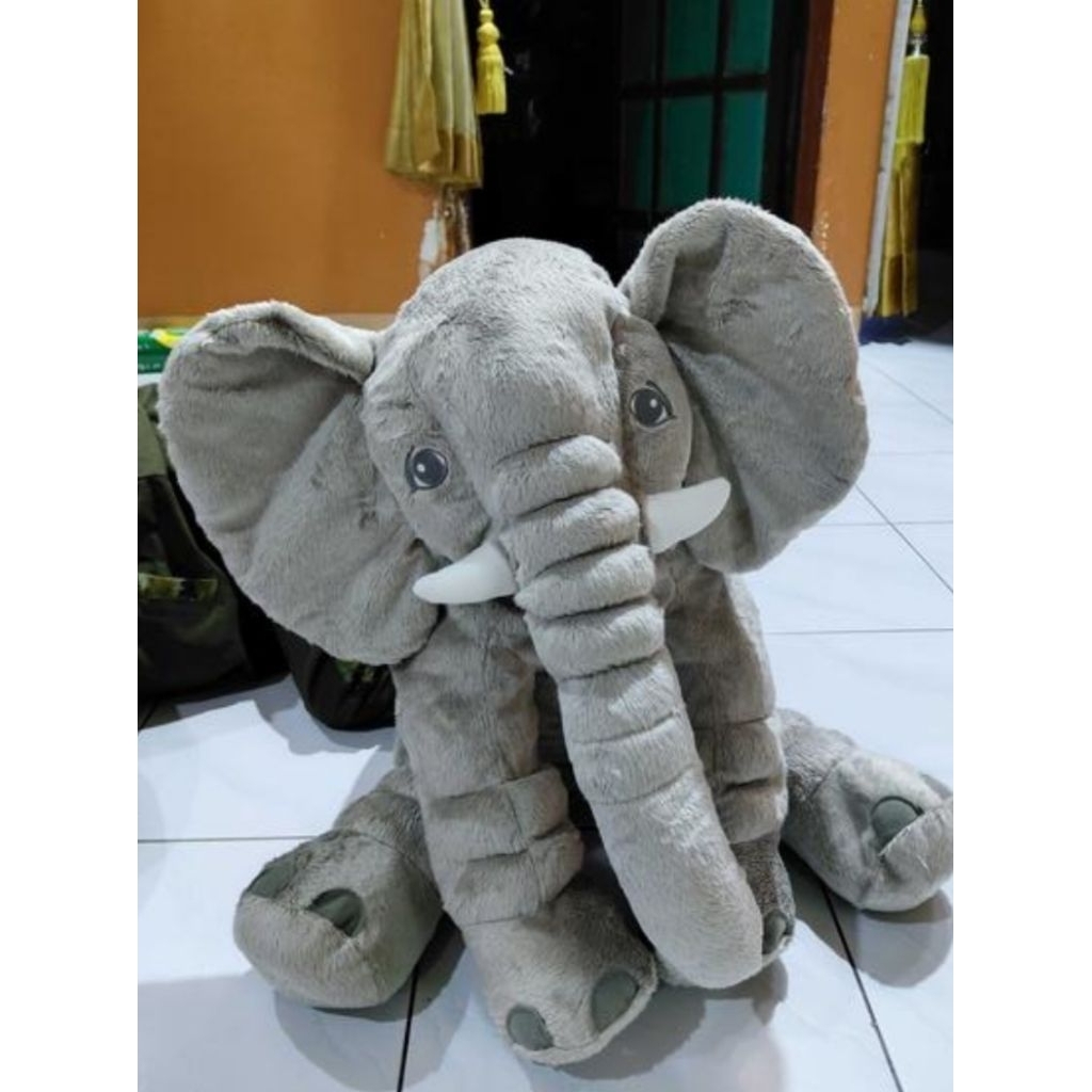Siap kirim Boneka anak boneka gajah abu abu besar 60cm