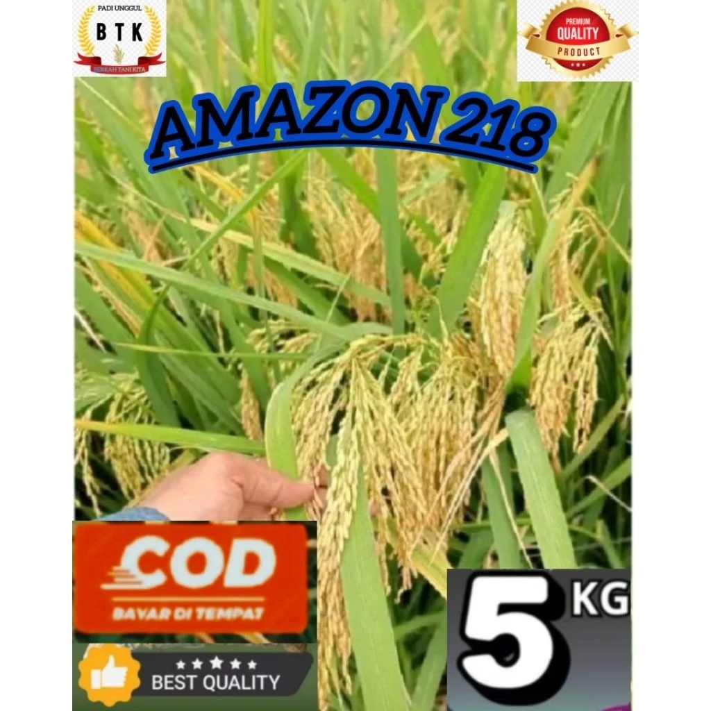 padi unggul amazone 218 kemasan 5 kg
