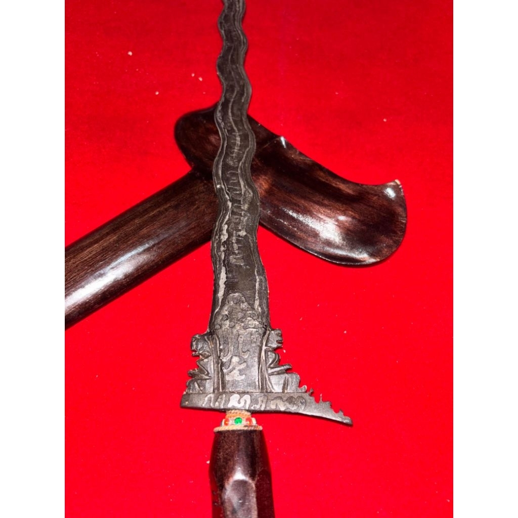 Keris Dhapur Omyang Jimbe Luk Aksara Jawa Tosan Aji Koleksi