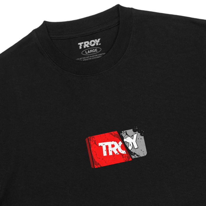 Troy Company Tshirt Black Kit Kat - Kaos Lengan Pendek Kaos Hitam MTD 1533