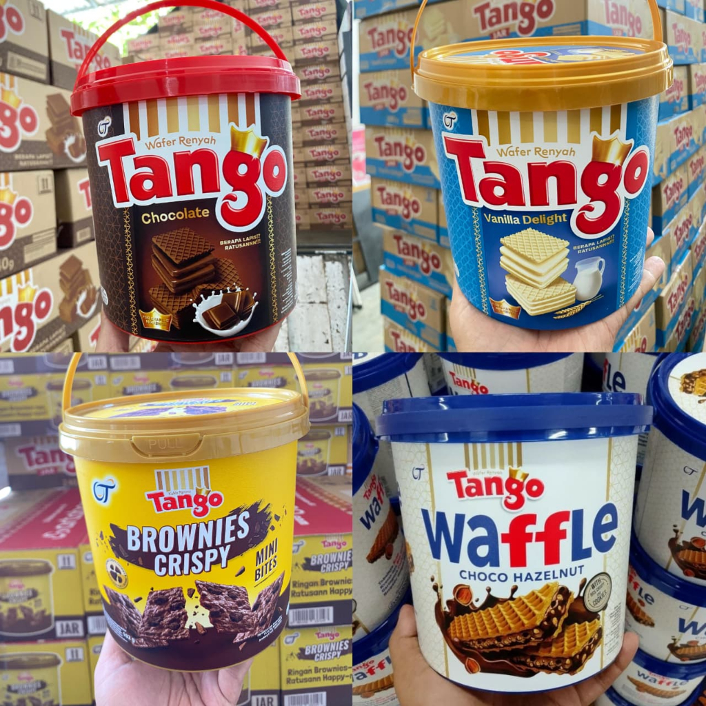 Wafer Tango Jar Ember Coklat / Vanilla / Brownies Crispy / Waffle Choco Hazelnut 240 gr