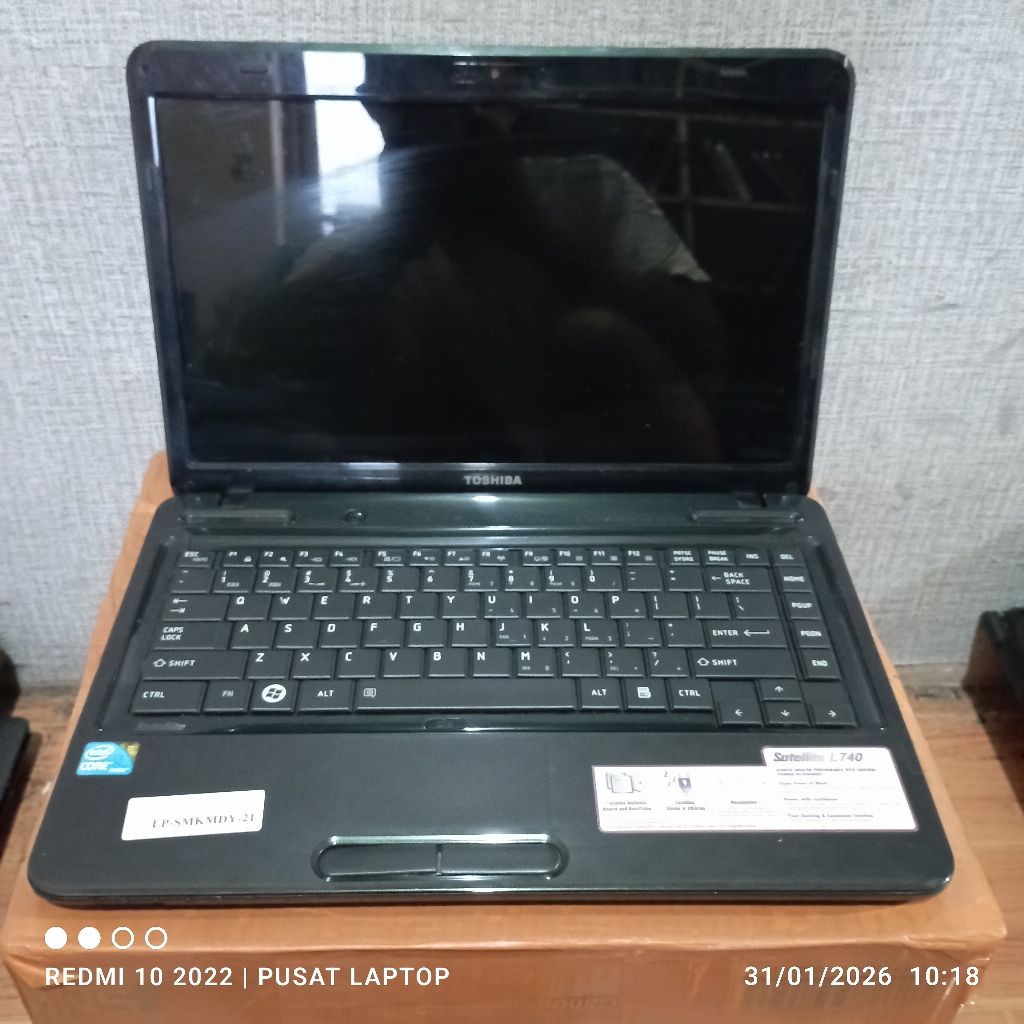 Laptop Toshiba Satellite L740 Prosesor Intel Core i3 DDR3 Lcd14in Mesin mati gambling unit gak ada c