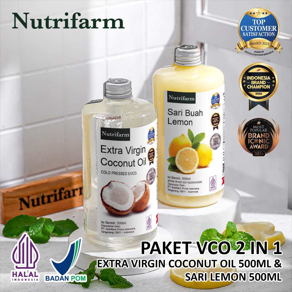 VIRGIN COCONUT OIL 500ML 2 IN 1 UNTUK BAYI UNTUK RAMBUT 1 LITER SUKA MPASI IKAN DORANG ORGANIK VCO K