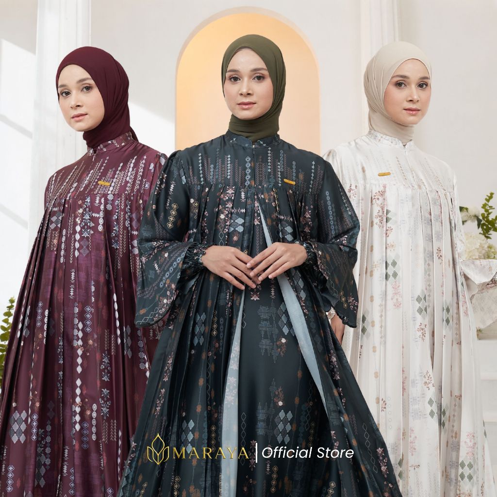 Maraya - Dress Mahadewi Ethnic Gamis Lebaran 2026 Adem Mewah Silk Armany