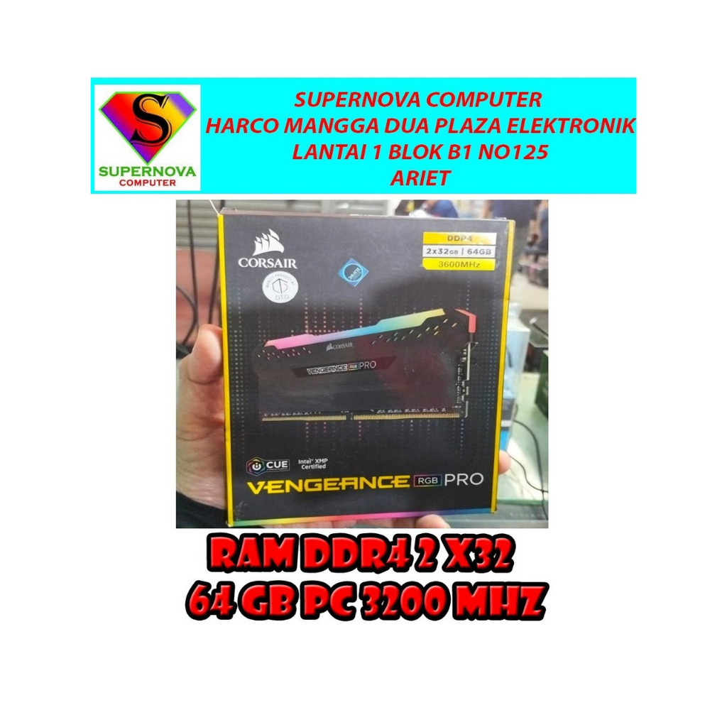 RAM DDR4 2X32 64 GB PC 3200 MHz untuk Performa Tinggi