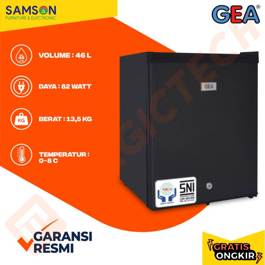 KULKAS MINI BAR GEA RS-06DR / RS06DR - HITAM