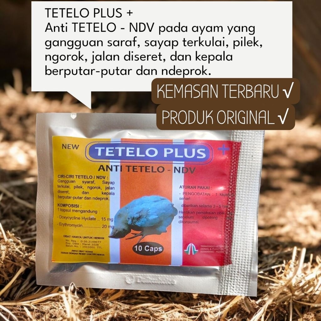 Tetelo plus caps obat ayam anti tetelo ndv