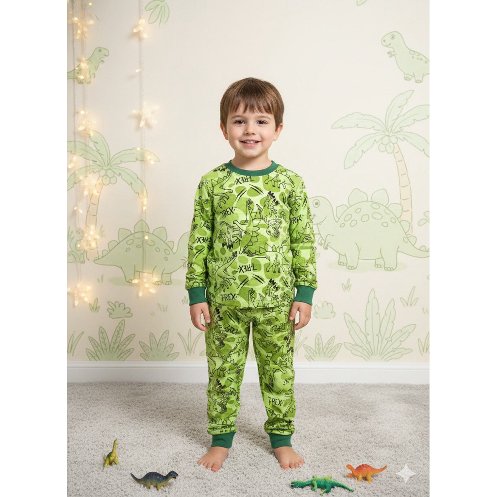 PIYAMA PP IMPORT BRAND DAUGHTER QUEEN ANAK LAKI LAKI MOTIF DINO