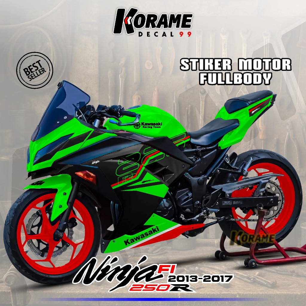 Decal Ninja 250 FI Full body - Stiker Ninja 250 FI Old // Decal Sticker Ninja 250 FI Desain Model 22