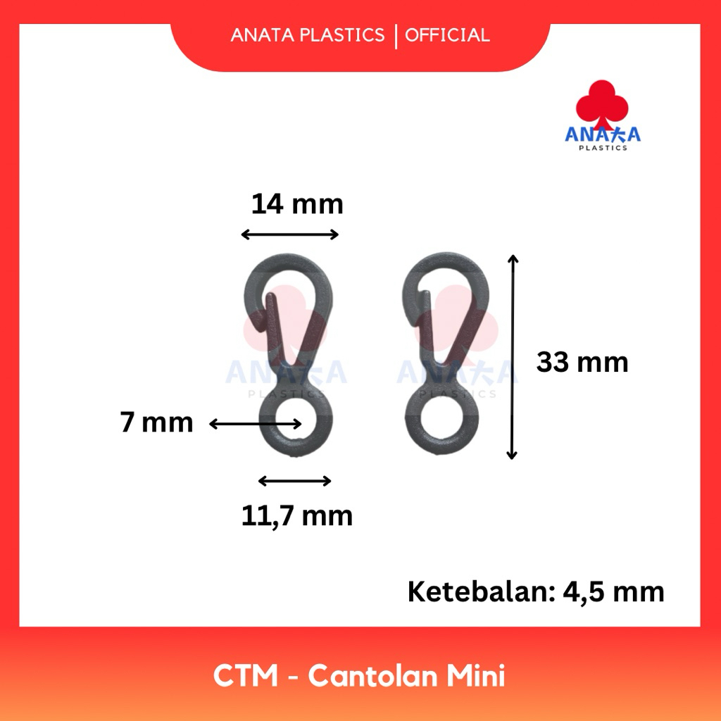 [Per Lusin] Cantolan mini / Kokot oval o / Kew kew plastik / Kew kew kait / CTM
