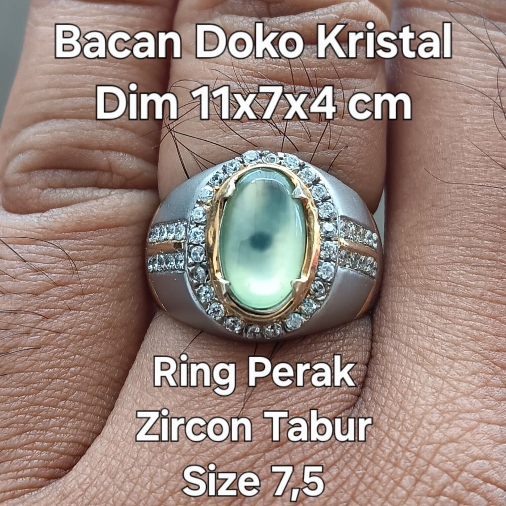 Bacan Doko Majiko Clean Kristal Ring Perak