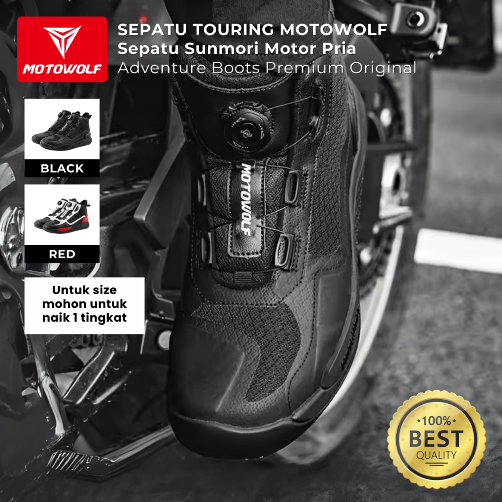 Sepatu Touring Motowolf Sepatu Sunmori Motor Pria Adventure Boots
