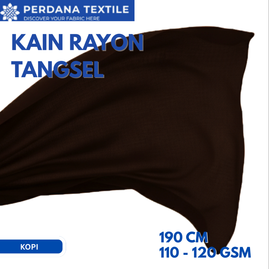 Kain Rayon Non Spandex Kopi Tangsel Kain Tencel Kopi Ringan Lembut Rayon Premium 1 ROLL  Perdana Tex