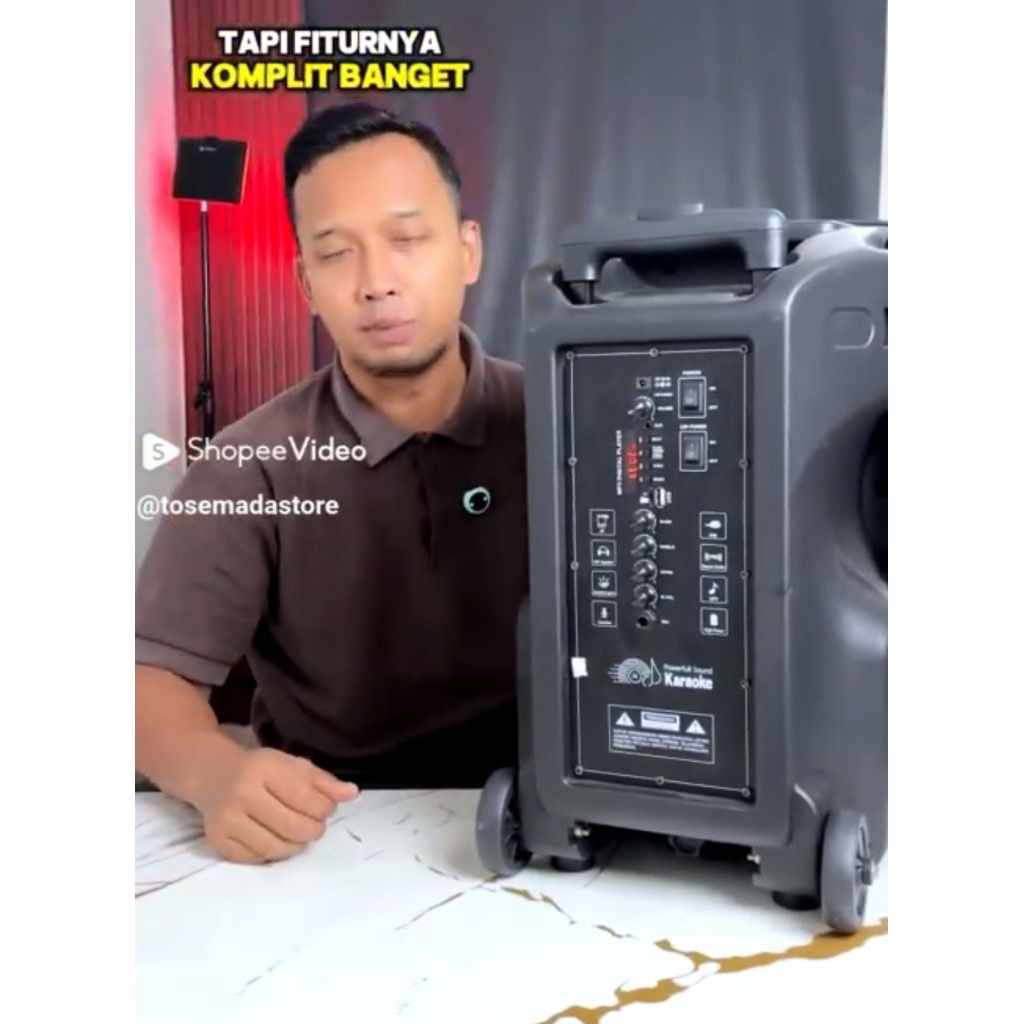 ORIGINAL SPEAKER 12 inci plus 2 micropon wireless