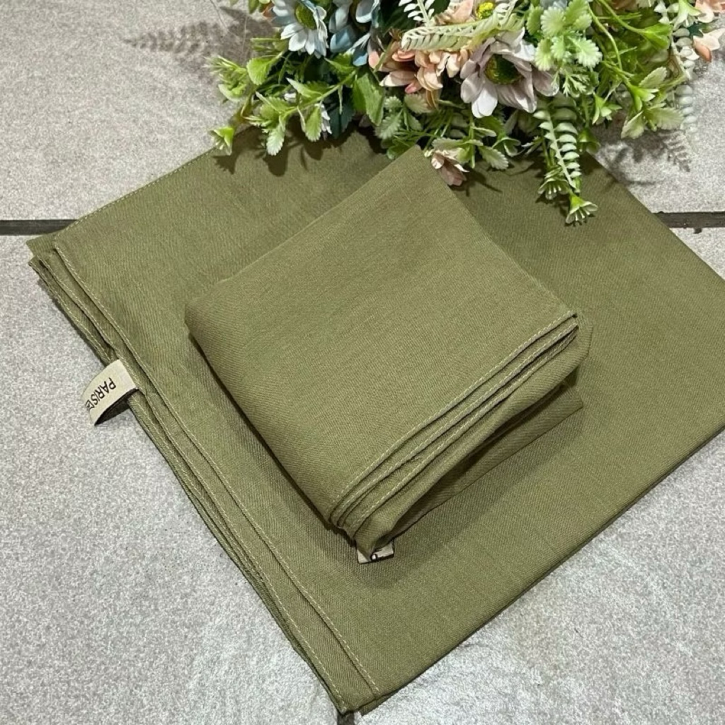 Hijab Segi empat olive paris premium warna Olive segiempat warna paris premium olive ukuran 110x110