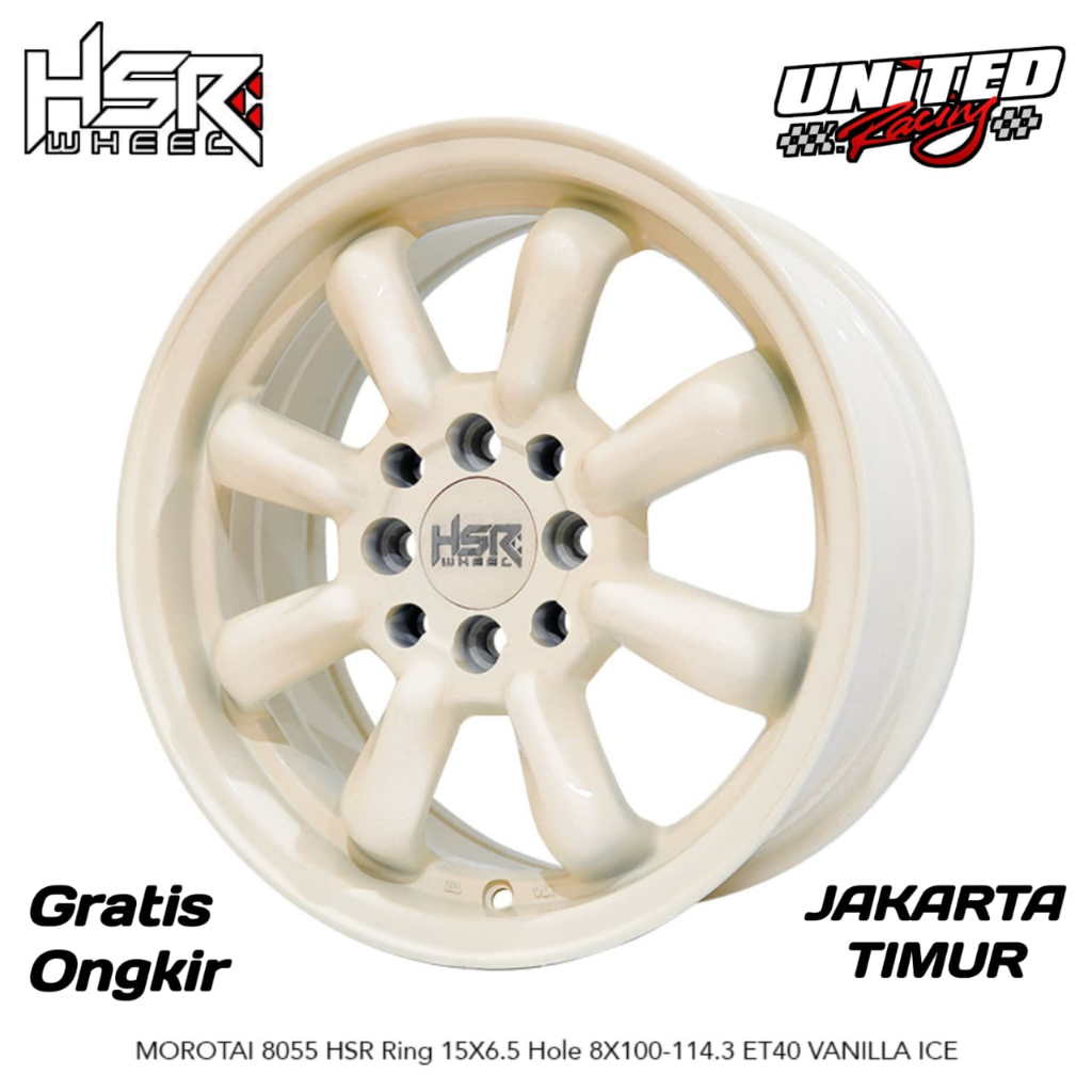 Velg Mobil Retro R15 HSR Morotai Untuk Mobilio, Kijang, Avanza Lebar 6,5 ET40 Ring 15