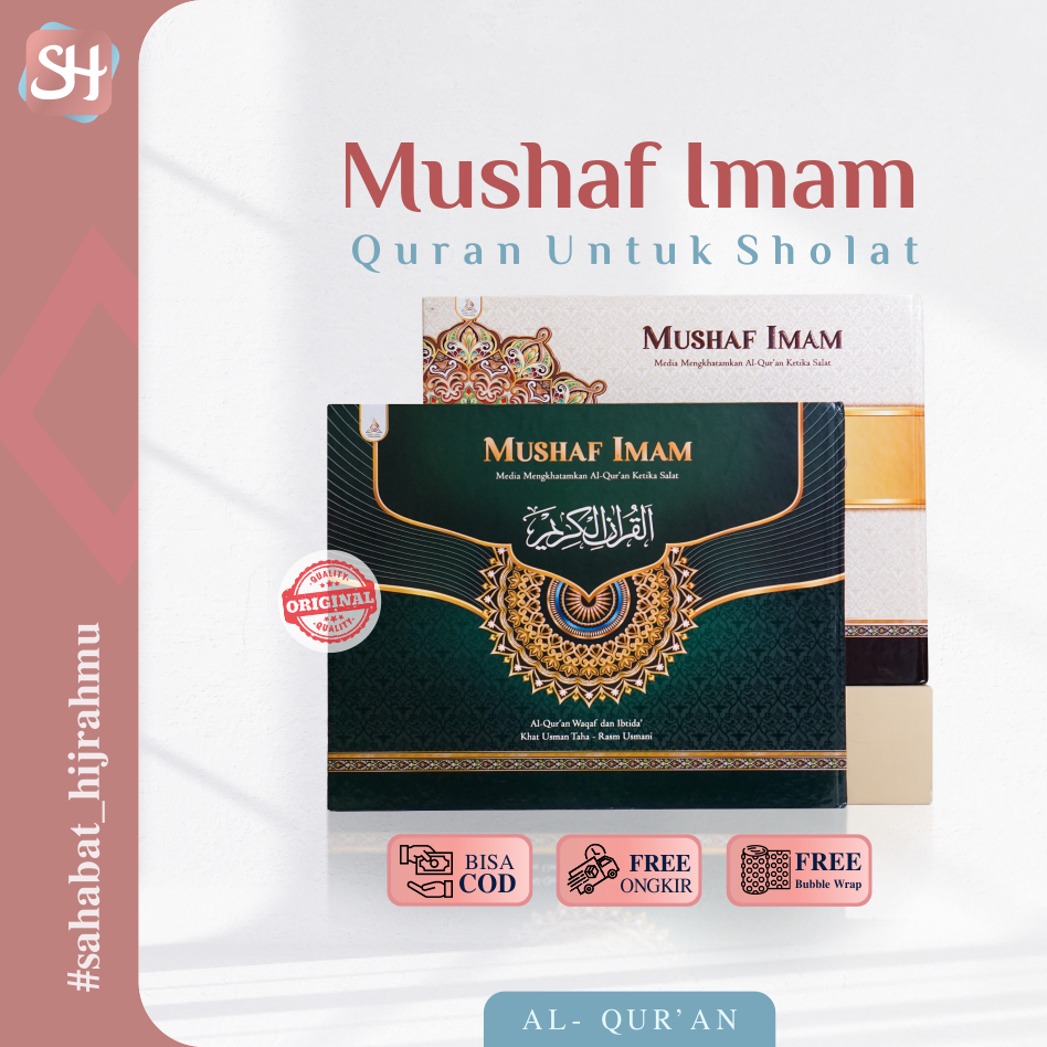 Mushaf Imam Alquran Sholat Jumbo Hard Cover + Stand Al-Quran