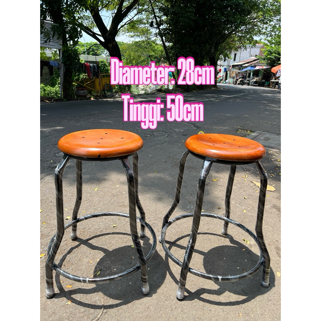 Kursi bakso kursi besi kursi kayu kursi bulat dingklik