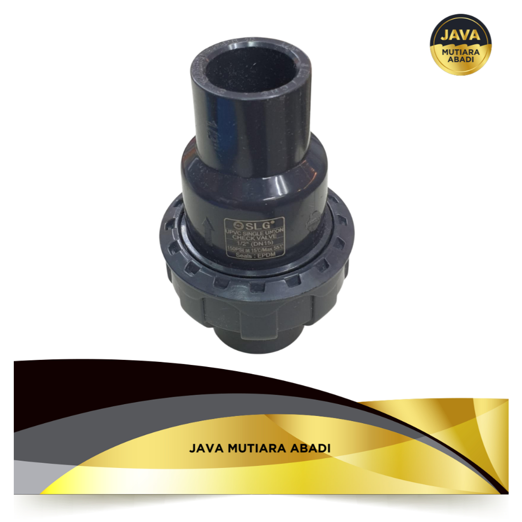 Ball Check Valve Single Union Watermur SLG Pvc 1/2" Inch